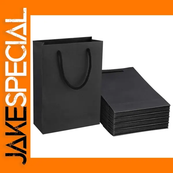 12 Pack Kraft Paper Gift Bags with Handles