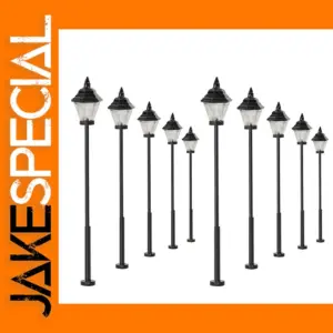 10pcs HO Scale Warm White LED Lamp Posts