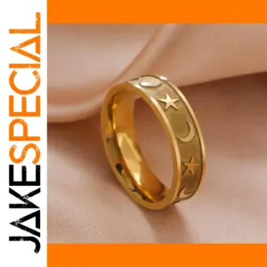 Moon Star Stainless Steel Ring for Women
