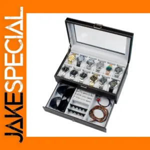 12 Slot PU Leather Watch Storage Box