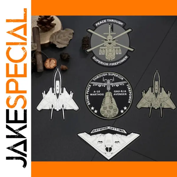 Glow-in-the-dark Helicopter PVC Morale Badge