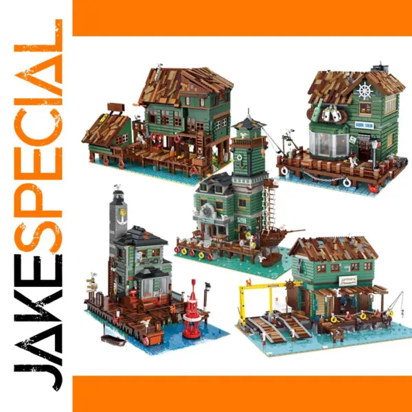 Fisherman's Cabin Modular Building Blocks Set