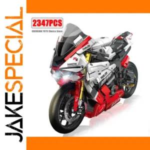 Motorcycle Building Blocks Set with LED Lights