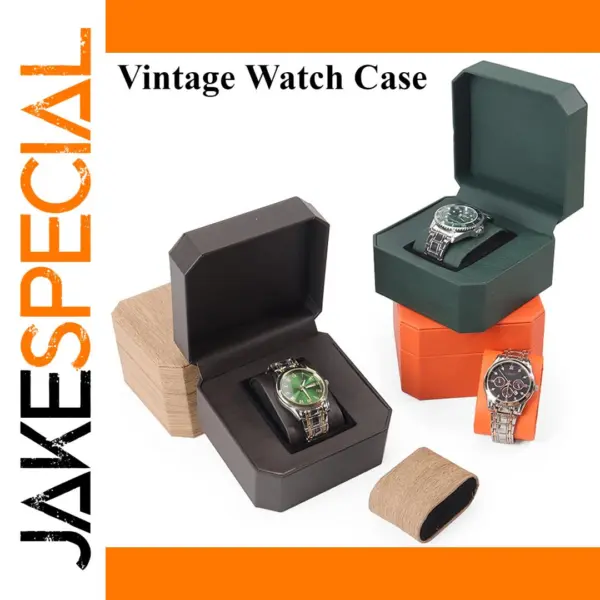 Vintage PU Leather Watch Storage Box for 2024