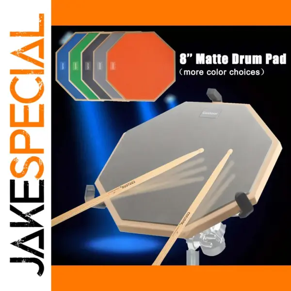 8-Inch Double-Sided Silent Drum Practice Pad