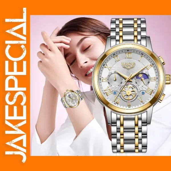 LIGE Women's Luxury Stainless Steel Watch