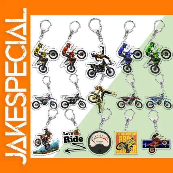 Motocross Biker Keychain for All Users