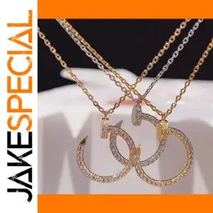 Luxury Curved Hook Nail Pendant Necklace