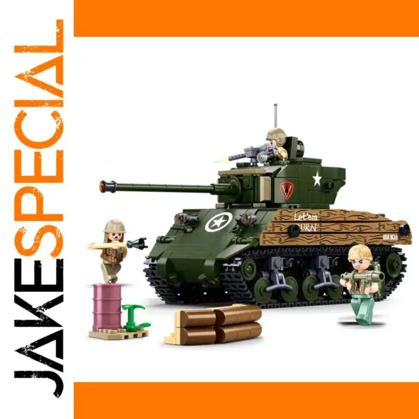 715PCS Sherman M4A3 Tank Building Blocks Set