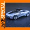 Diecast 1:64 BMW I8 Silver Alloy Car Model