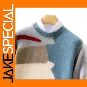 Men's Merino Wool Thick Pullover Sweater