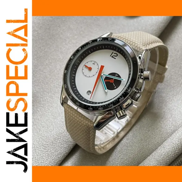 Square Men's Quartz Watch with Calendar Feature