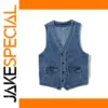 Men's Casual Denim Vest Jacket for All Seasons