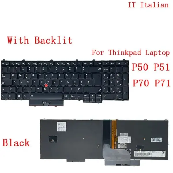Backlit Keyboard for Lenovo Thinkpad P50 P51 P70 P71 - Image 21