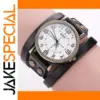 Retro Leather Strap Quartz Watch for Women