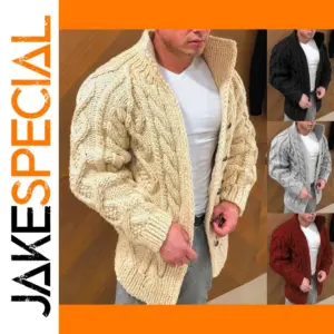 Men's Casual Long Sleeve Cardigan Sweater