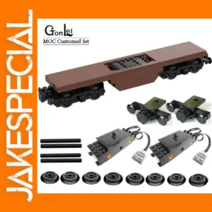 MOC Train Wagon Set with Motors and Bricks