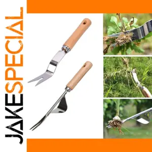Stainless Steel Hand Weeder with Wooden Handle