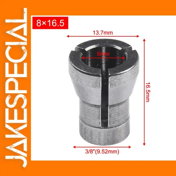 8mm x 16.5mm Carbon Steel Chuck Adapter