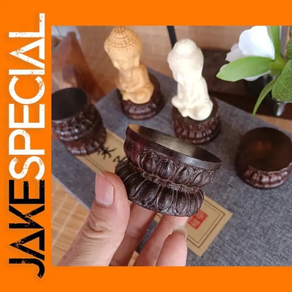 Sandalwood Lotus Base Buddha Sculpture Ornament