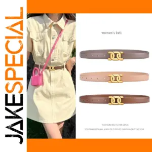 Candy Color Women’s Slim Square-Head Belt