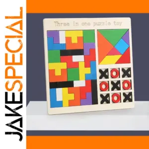 3-in-1 Wooden Jigsaw Puzzle for Kids