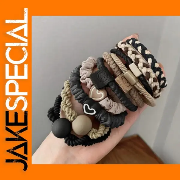 10PCS Durable Elastic High Ponytail Hairbands