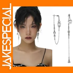 Long Tassel Simulated Pearl Drop Earrings