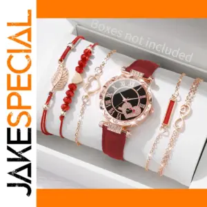 6PCS Women's Watch and Bracelet Set