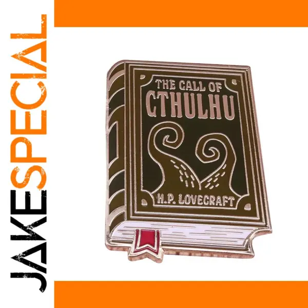 Cthulhu Book Cover Enamel Pin Brooch