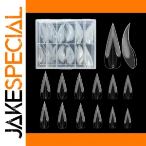 120pcs Curved Stiletto Nail Forms for Gel Extensions