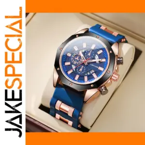 Men's Quartz Watch with Silicone Strap