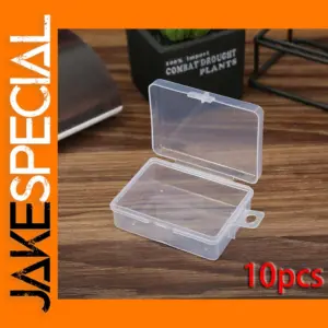 Transparent Plastic Storage Box Set of 10