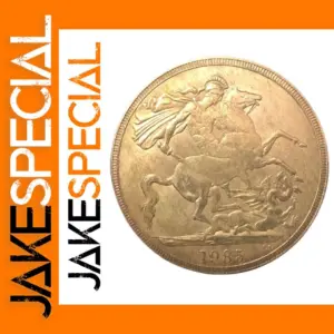 1985 Elizabeth II 5 Pounds Gold Replica Coin