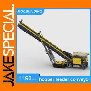 MOC Building Blocks Mobile Hopper Feeder 1198PCS