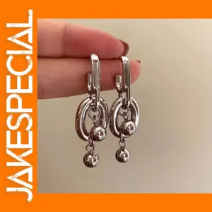 Punk Style Geometric Metal Ball Earrings