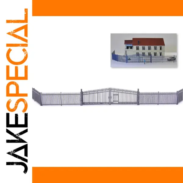 N Scale Model Fence with Door Set