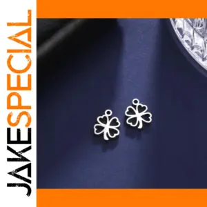 Stainless Steel Four-leaf Clover Charms Set