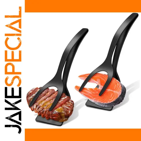 2 in 1 Non-Stick Grip Flip Spatula Tongs