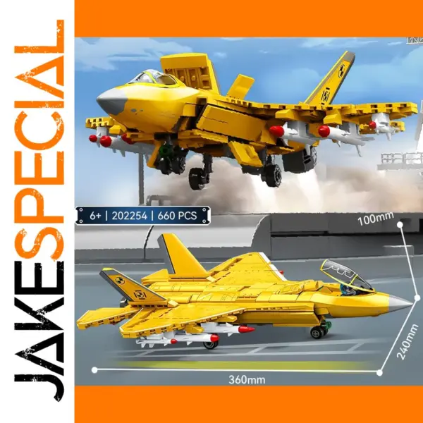 J35 Fighter Aircraft Building Blocks Set 660PCS