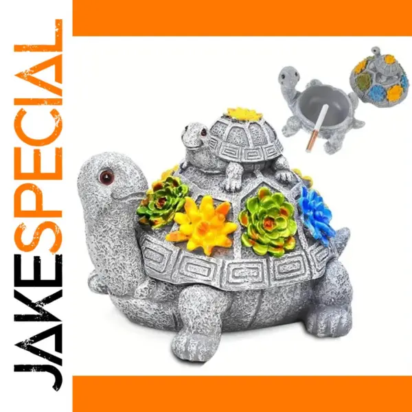 Cute Turtle Resin Smokeless Ashtray with Lid