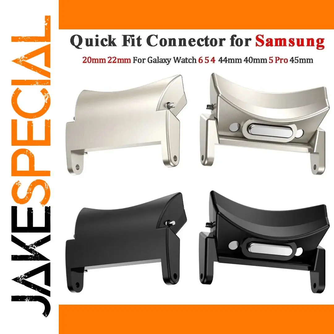 2PCS Stainless Steel Adapter for Samsung Galaxy Watch 6 Series 1 2PCS Stainless Steel Adapter for Samsung Galaxy Watch 6 Series