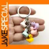 Mini Yellow Duck Keychain with Five Ducks