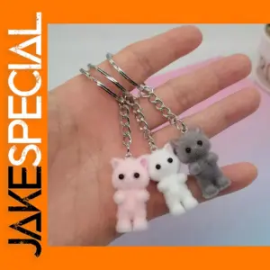 Kawaii Cat Keychain 3D Cartoon Design