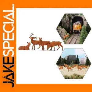 12pcs HO Scale Deer PVC Model Set