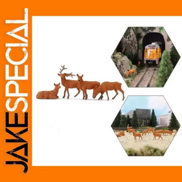 12pcs HO Scale Deer PVC Model Set