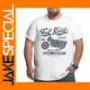 Men's 100% Cotton Racing T-Shirt Large to 6XL