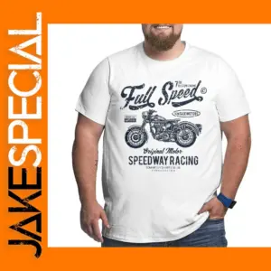 Men's 100% Cotton Racing T-Shirt Large to 6XL