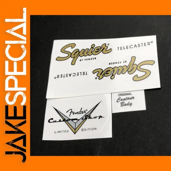 Guitar Water Slide Decal Stickers Set