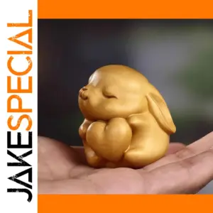 Mini Wooden Zodiac Rabbit Decor Figurine